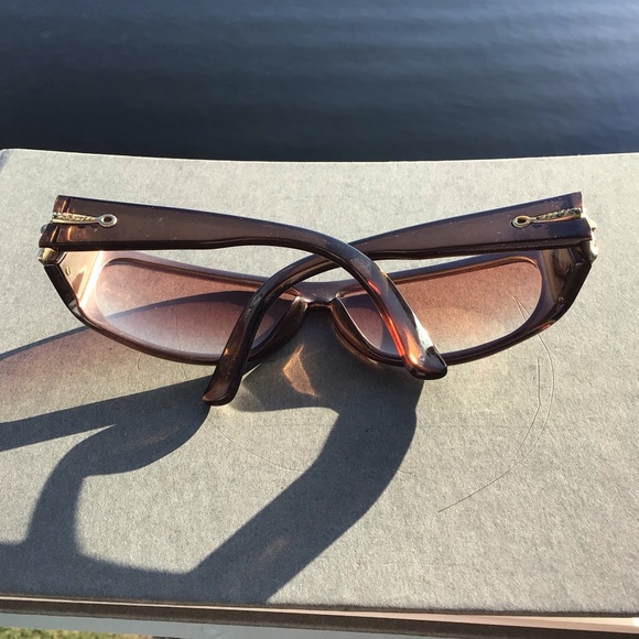 Gucci Sunglasses GG 2597/F/S Equestrian Logo Translucent Copper with Rhinestones - Picture 3 of 16